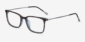 Cameron Écailles Acetate-metal Montures de lunettes de vue d'EyeBuyDirect, Vue d'Angle