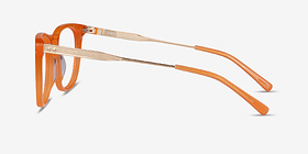 Vinyl Orange Acetate-metal Montures de lunettes de vue d'EyeBuyDirect, Vue de Côté