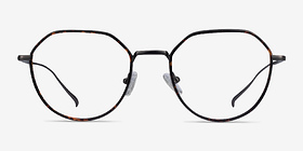 Huxley Tortoise  Gunmetal Métal Montures de lunettes de vue d'EyeBuyDirect, Vue de Face