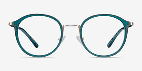Colman Vert Acetate-metal Montures de lunettes de vue d'EyeBuyDirect, Vue de Face