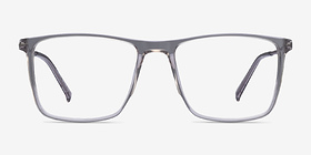 Cooper Clear Gray Métal Montures de lunettes de vue d'EyeBuyDirect, Vue de Face