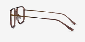 Cassian Brown Bronze Métal Montures de lunettes de vue d'EyeBuyDirect, Vue de Côté