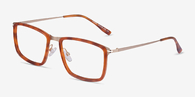 Kairo Tortoise Gold Métal Montures de lunettes de vue d'EyeBuyDirect, Vue d'Angle