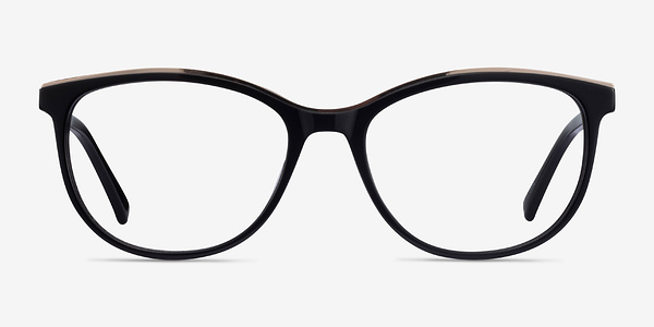 Glam Noir Acetate-metal Montures de lunettes de vue