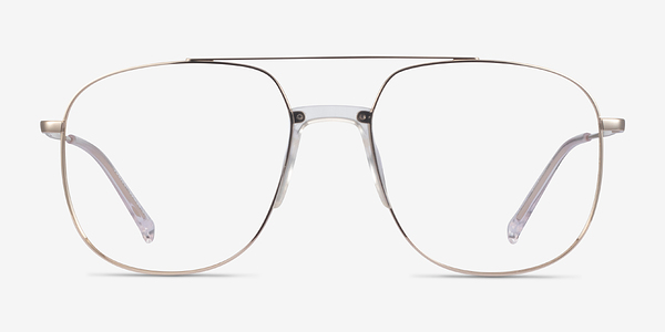 Subject Gold & Clear Acetate-metal Montures de lunettes de vue