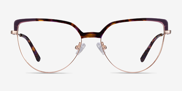 Dona Floral & Rose Gold Acetate-metal Montures de lunettes de vue