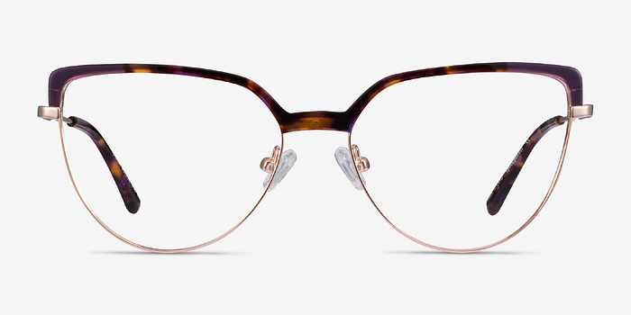 Dona Floral & Rose Gold Acetate-metal Montures de lunettes de vue d'EyeBuyDirect