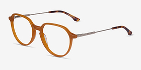 World Orange Métal Montures de lunettes de vue d'EyeBuyDirect, Vue d'Angle