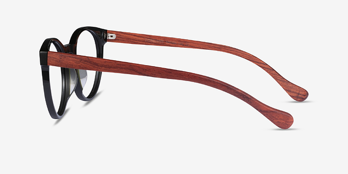 Everglades Green & Red Wood Wood-texture Montures de lunettes de vue d'EyeBuyDirect