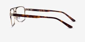 Gustave Gold Tortoise Métal Montures de lunettes de vue d'EyeBuyDirect, Vue de Côté