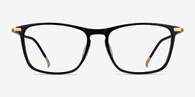 Estuary Black Gold Métal Montures de lunettes de vue d'EyeBuyDirect, Vue de Face
