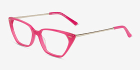 Everilda Rose Métal Montures de lunettes de vue d'EyeBuyDirect, Vue d'Angle