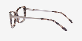 Gilded Ivory Tortoise Silver Métal Montures de lunettes de vue d'EyeBuyDirect, Vue de Côté