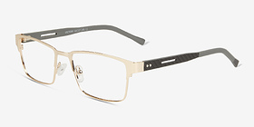 Victory Gold Olive Métal Montures de lunettes de vue d'EyeBuyDirect, Vue d'Angle