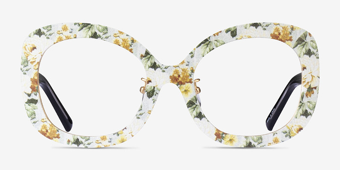 Paeonia Yellow Floral Métal Montures de lunettes de vue d'EyeBuyDirect
