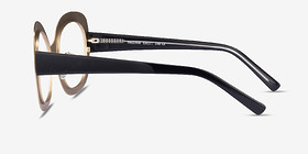 Paeonia Yellow Floral Métal Montures de lunettes de vue d'EyeBuyDirect, Vue de Côté