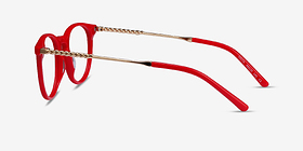 Volta Rouge Métal Montures de lunettes de vue d'EyeBuyDirect, Vue de Côté