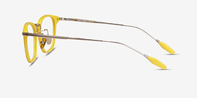Terra Jaune Métal Montures de lunettes de vue d'EyeBuyDirect, Vue de Côté