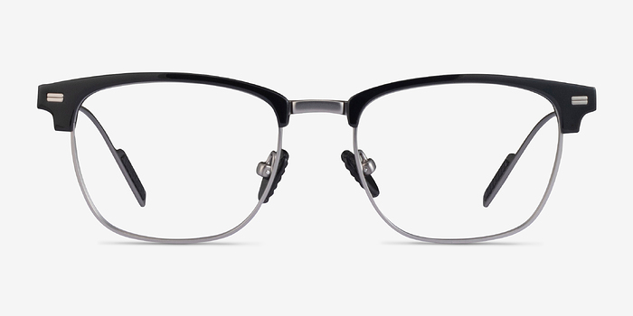 Charge Black Gunmetal Acetate-metal Montures de lunettes de vue d'EyeBuyDirect