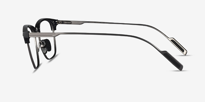 Charge Black Gunmetal Acetate-metal Montures de lunettes de vue d'EyeBuyDirect