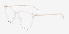 Study Transparent Métal Montures de lunettes de vue d'EyeBuyDirect, Vue d'Angle