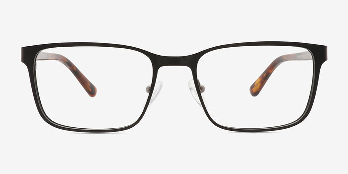 Milton Noir Métal Montures de lunettes de vue d'EyeBuyDirect