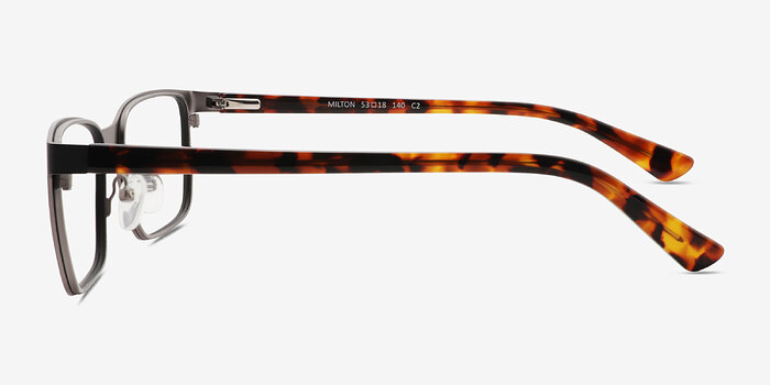 Milton Noir Métal Montures de lunettes de vue d'EyeBuyDirect