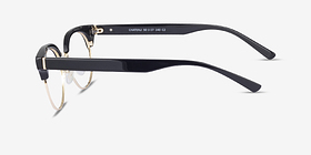 Chateau Noir Métal Montures de lunettes de vue d'EyeBuyDirect, Vue de Côté