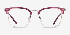 Bespoke Purple Gold Métal Montures de lunettes de vue d'EyeBuyDirect, Vue de Face