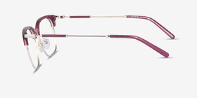 Bespoke Purple Gold Métal Montures de lunettes de vue d'EyeBuyDirect, Vue de Côté