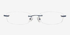 Clem Bleu marine  Métal Montures de lunettes de vue d'EyeBuyDirect, Vue de Face