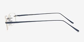 Clem Bleu marine  Métal Montures de lunettes de vue d'EyeBuyDirect, Vue de Côté