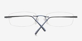 Clem Bleu marine  Métal Montures de lunettes de vue d'EyeBuyDirect, Vue Rapprochée