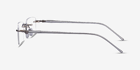 Pickering Gunmetal Métal Montures de lunettes de vue d'EyeBuyDirect, Vue de Côté