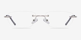 Melbourne Argenté Métal Montures de lunettes de vue d'EyeBuyDirect, Vue de Face
