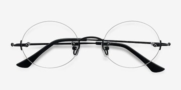 Noir Silver Line -  Légèreté Métal Lunettes de vue