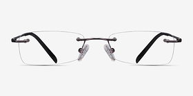 South  Gunmetal  Métal Montures de lunettes de vue d'EyeBuyDirect, Vue de Face