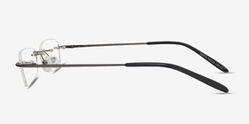 South  Gunmetal  Métal Montures de lunettes de vue d'EyeBuyDirect, Vue de Côté