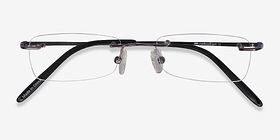 South  Gunmetal  Métal Montures de lunettes de vue d'EyeBuyDirect, Vue Rapprochée
