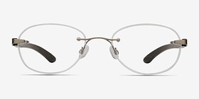Fragment Silver Brown Wood-texture Montures de lunettes de vue d'EyeBuyDirect, Vue de Face