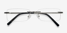 Evasive Argenté Métal Montures de lunettes de vue d'EyeBuyDirect, Vue Rapprochée