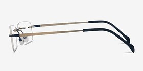 Howard Bleu marine  Métal Montures de lunettes de vue d'EyeBuyDirect, Vue de Côté
