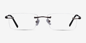 Percy Gunmetal Métal Montures de lunettes de vue d'EyeBuyDirect, Vue de Face