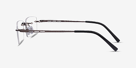 Percy Gunmetal Métal Montures de lunettes de vue d'EyeBuyDirect, Vue de Côté