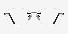 Vince Gunmetal Métal Montures de lunettes de vue d'EyeBuyDirect, Vue de Face