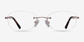 Athena Or rose Métal Montures de lunettes de vue d'EyeBuyDirect, Vue de Face