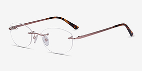 Athena Or rose Métal Montures de lunettes de vue d'EyeBuyDirect, Vue d'Angle