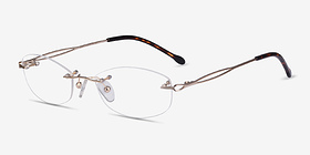 Create Doré Métal Montures de lunettes de vue d'EyeBuyDirect, Vue d'Angle