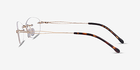 Create Doré Métal Montures de lunettes de vue d'EyeBuyDirect, Vue de Côté
