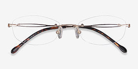 Create Doré Métal Montures de lunettes de vue d'EyeBuyDirect, Vue Rapprochée
